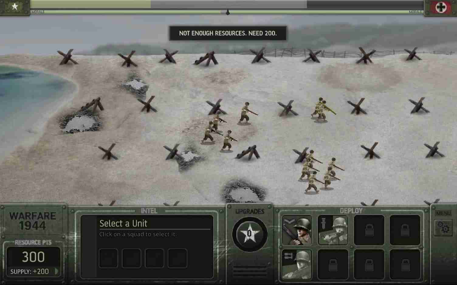 Warfare 1944 main menu